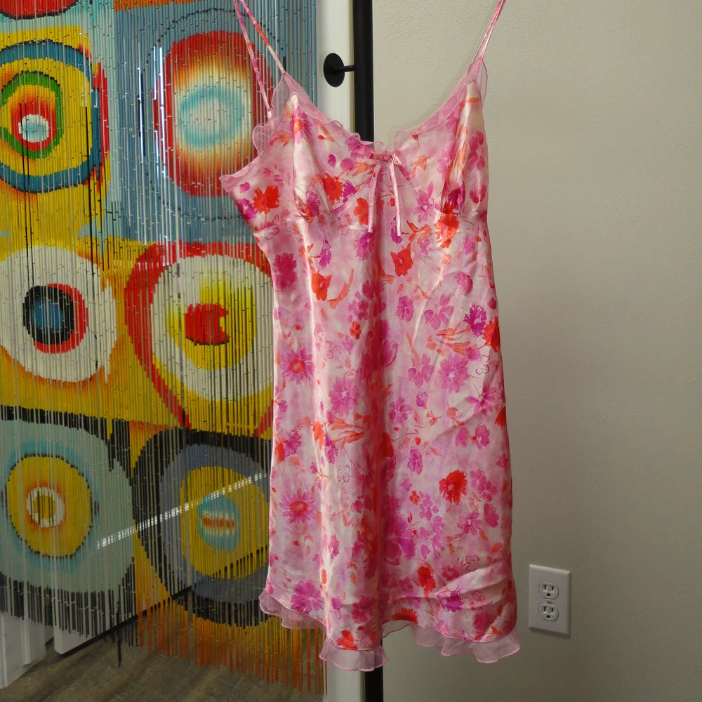 Pink Floral Slip Dress