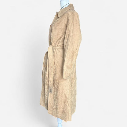 Suede Tan Trench Coat