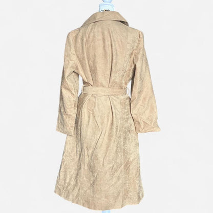 Suede Tan Trench Coat