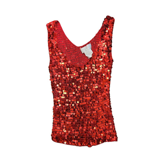 Red Sequin Top